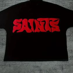 Trapper "Saints" Graphic y2k Design Cotton Tee L