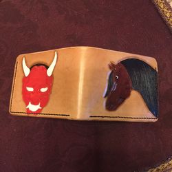 Hand made leather wallet $40