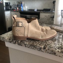Ugg Light Brown Suede Short Boots