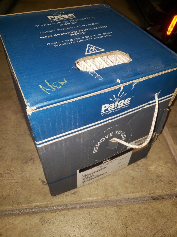 Cat5e 500ft New Box White 24/4 Pair