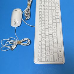 Like new hp usb mouse and keyboard combo white