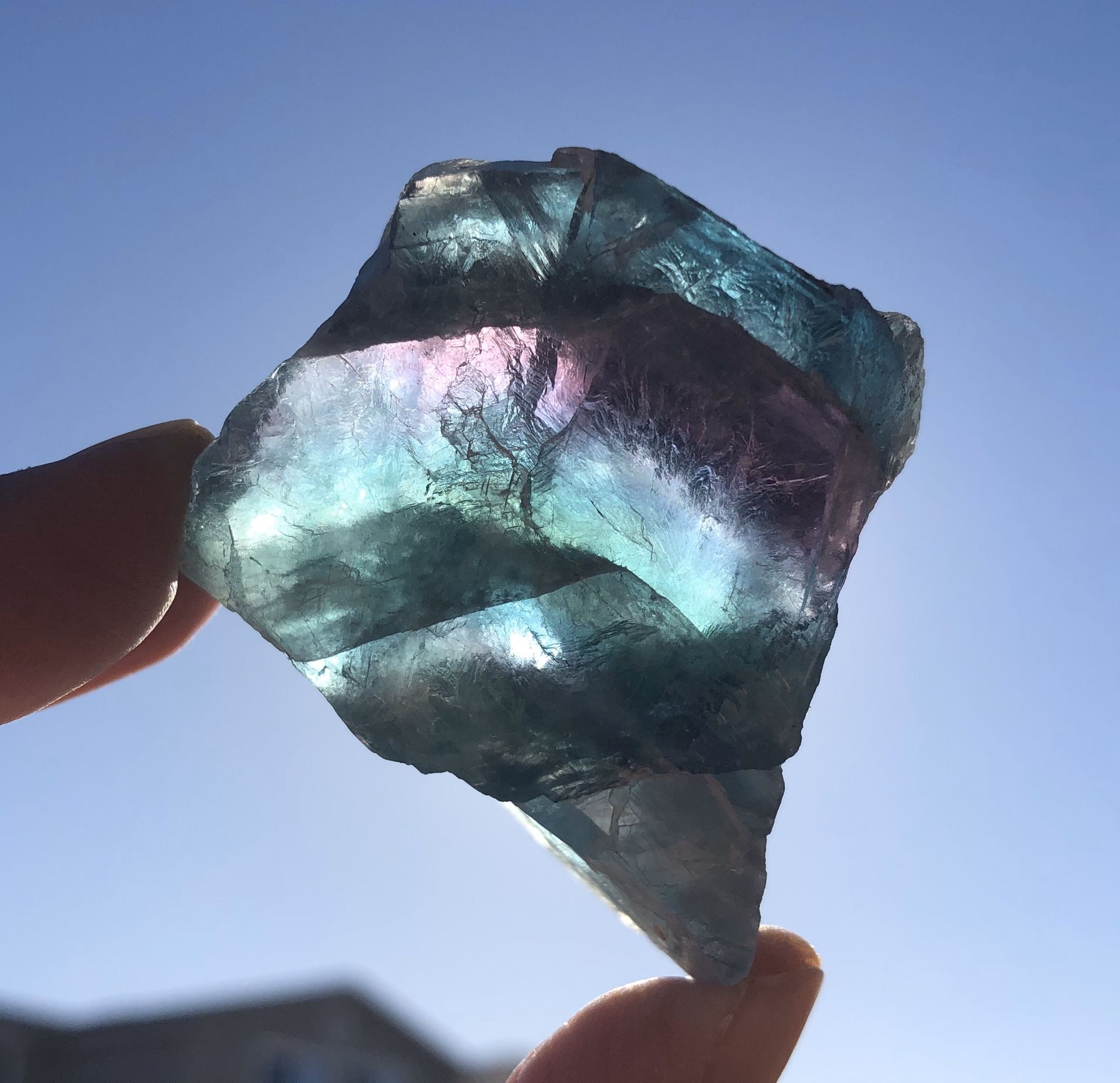 Multicolored Fluorite Stone 103g