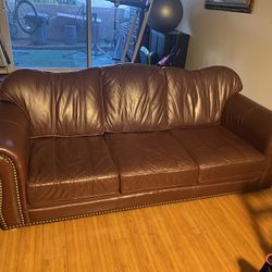 Vintage Italian Leather Sofa