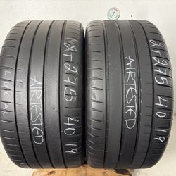 2 Tires 275 40 19 Michelin Pilot Sport 4s Like New No Repairs