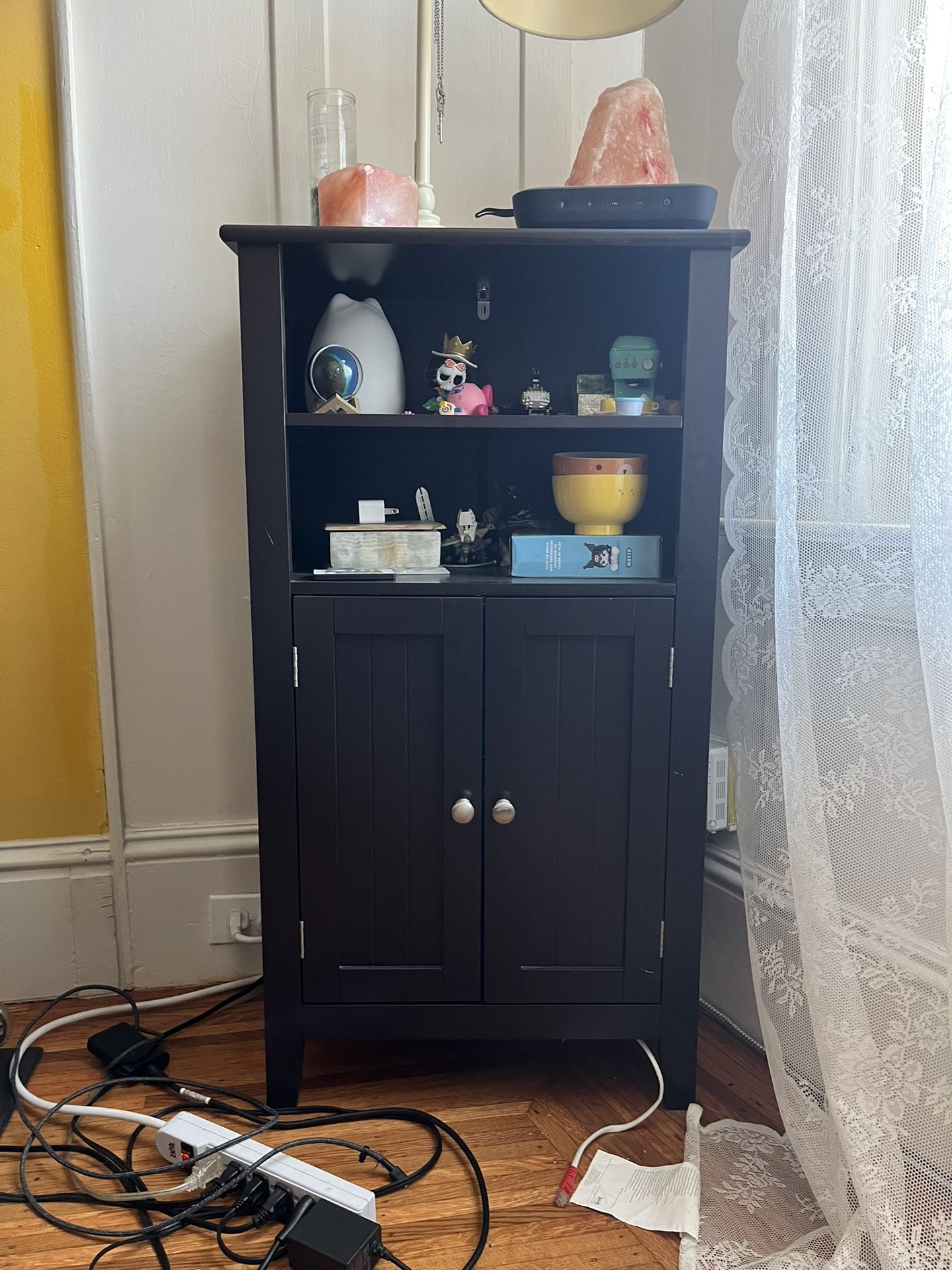 black shelf