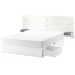 Queen IKEA Bed frame/headboard & Mattress