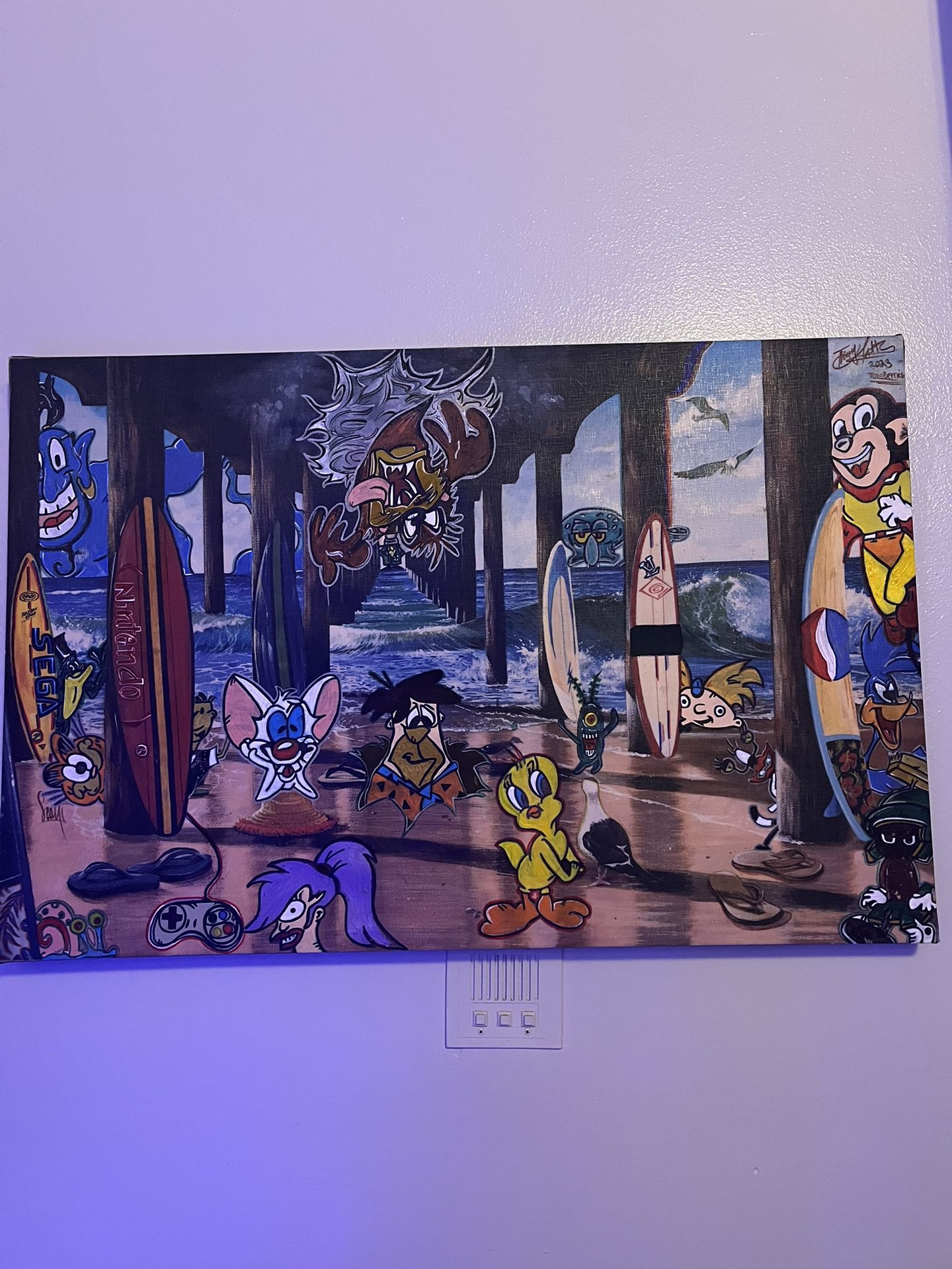 1990s Custom Canvas Painting 