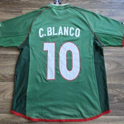 Atletica Mexico Seleccion London Copa America 2001 Cuauhtemoc Blanco Jersey Large