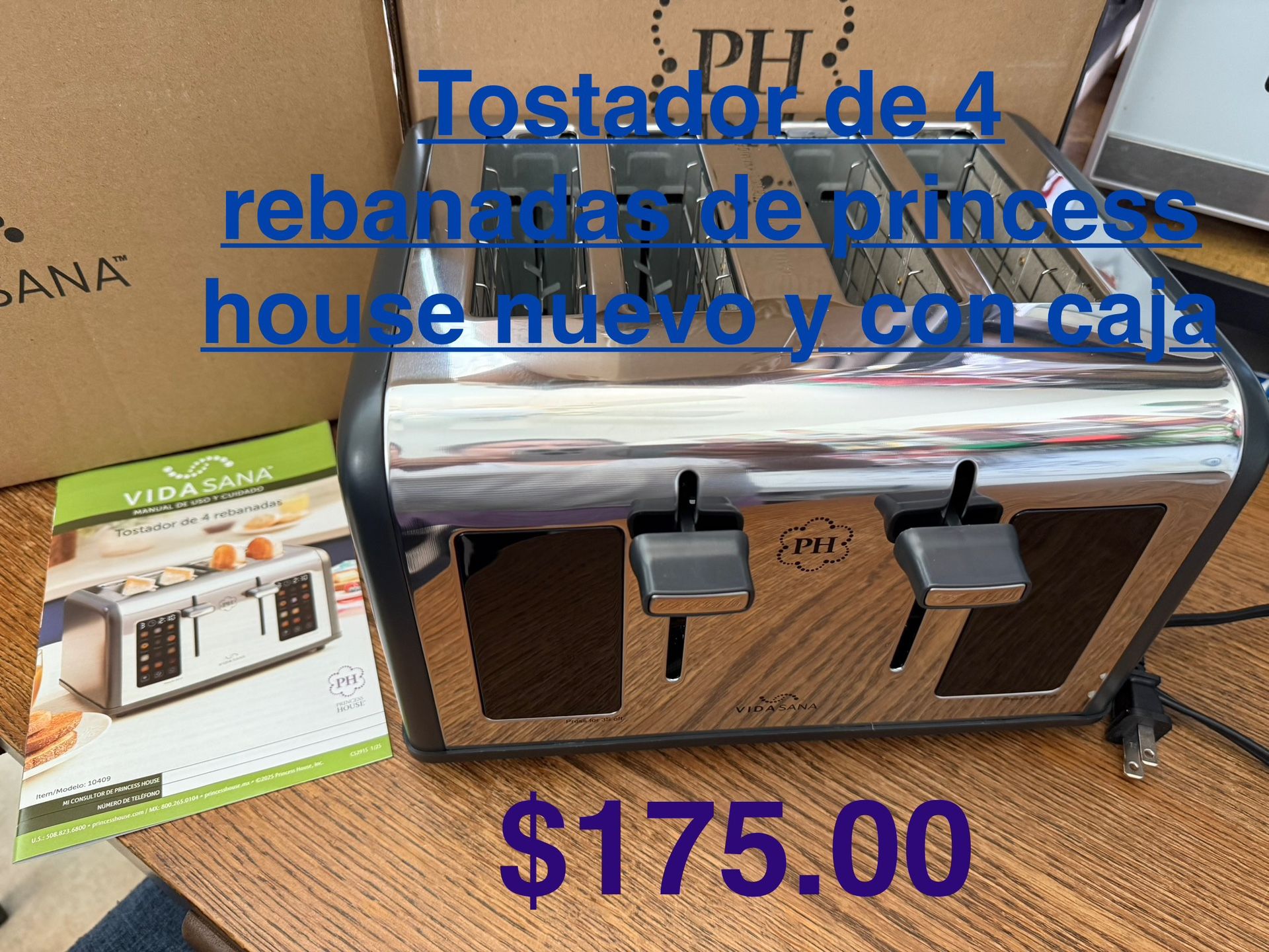 Tostador De 4 Rebanadas π princess house todo nuevo y con caja π¦