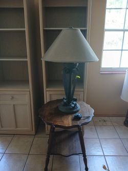 Lamp Metal With Ceramic Base 32" High 