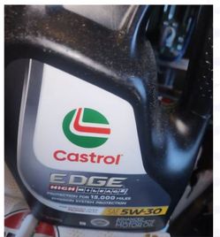 Castrol edge high mileage, 5w-30, 5 quarts