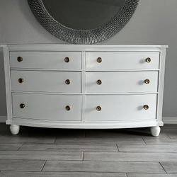 6 Drawer White Dresser