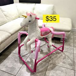 Kids toy Rockin Rider Moonlight Spring Unicorn, horse / Caballito unicornio juguete niña