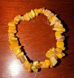 Free Shape Genuine Baltic Amber Stretch Bracelet 32g