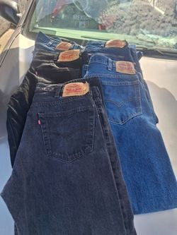 (5 ) pairs of  38×30 Levi 501 Jeans $50.00