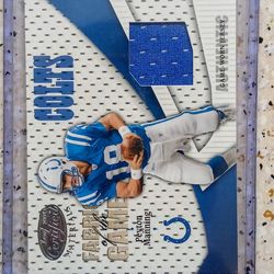 2004 Fleer Certified PEYTON MANNING FG-75 Fabrics of Game  Game Used Football Cards