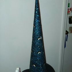 Shades Of Blue Beaded & Sequin Decorative Tree Great For A Centerpiece