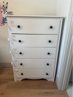 Tall white dresser