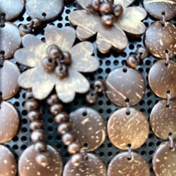 Vintage Coconut Shell Crossbody Purse Dominica Handmade Boho Floral Bag Stylish