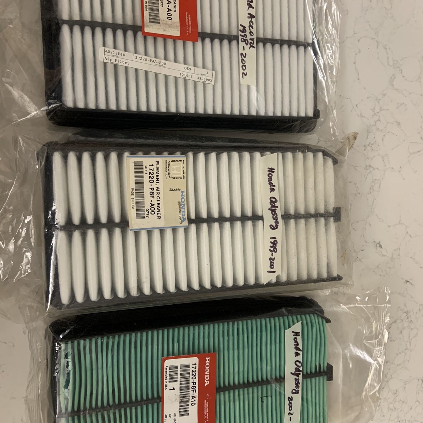 Honda/Acura OEM Air Filters and Cabin Filters