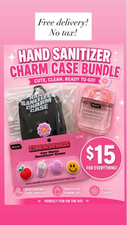 Hand sanitizer charm case