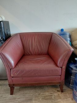 Italian Leather Chair x 2