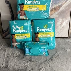 Pampers Diapers And Wipes 