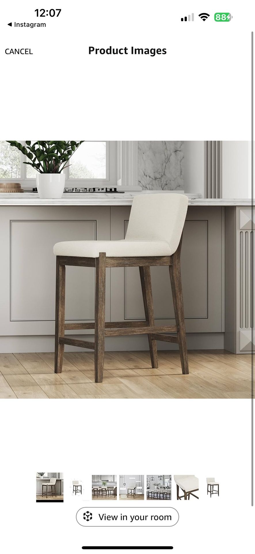 Nathan James Counter Height Bar Stool Dark Brown