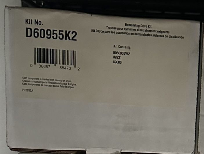Dayco D60955K2 Belt / Tensioner Kit