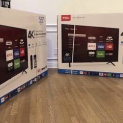 HD25 55” TCL Smart 4k Roku Led Tv 