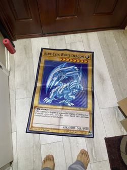 Blue Eyes White Dragon Floor Mat Rug