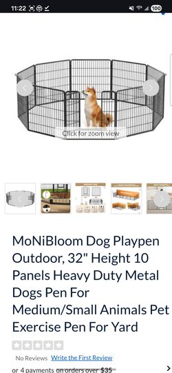 MoNiBloom Heavy Duty Metal Pet Pen
