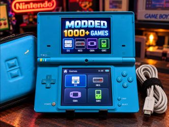 Nintendo DSi – LOADED with 1,000+ Games + Charger & Case
