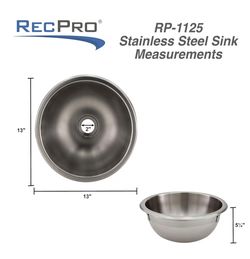 Rv sink Round Stainless Steel Kitchen Sink |
