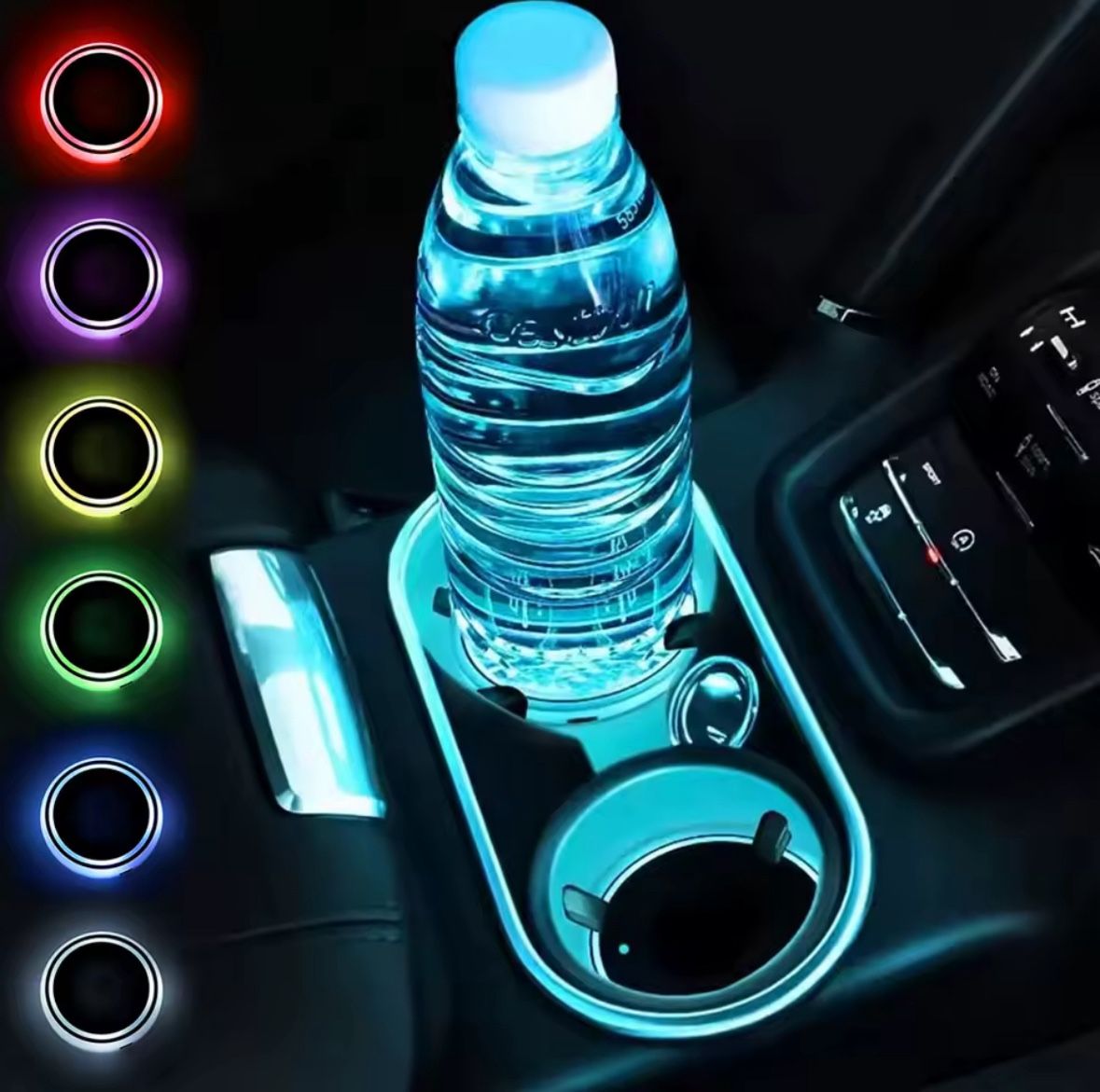 LED 4pcs car cup coasters