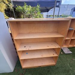 Large wood bookshelf/display shelf