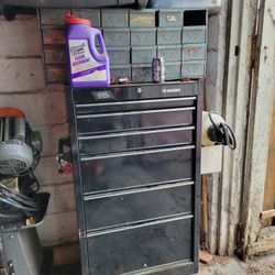 Husky Tool Box with Tools and Torch Set