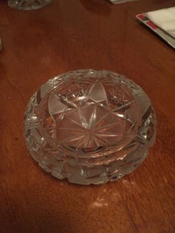 Lead crystal ashtray