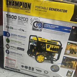 Champion Power Equipment
11,500/9,200-Watt Electric Start Gasoline, Propane and Natural Gas
Tri-Fuel Portable Generator with CO Shield