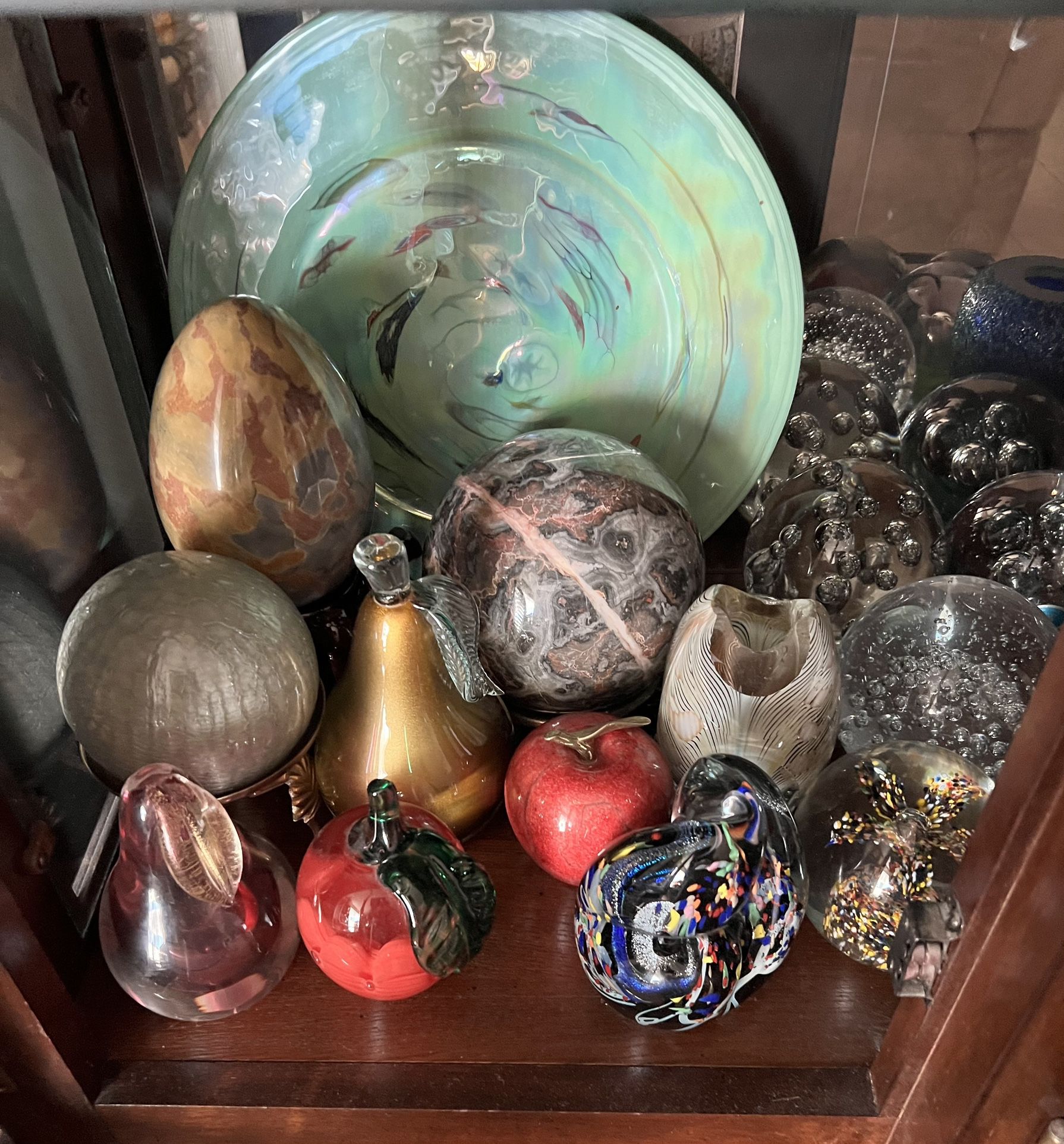 Murano Pieces And Paperweights ..Marble Sphere 
