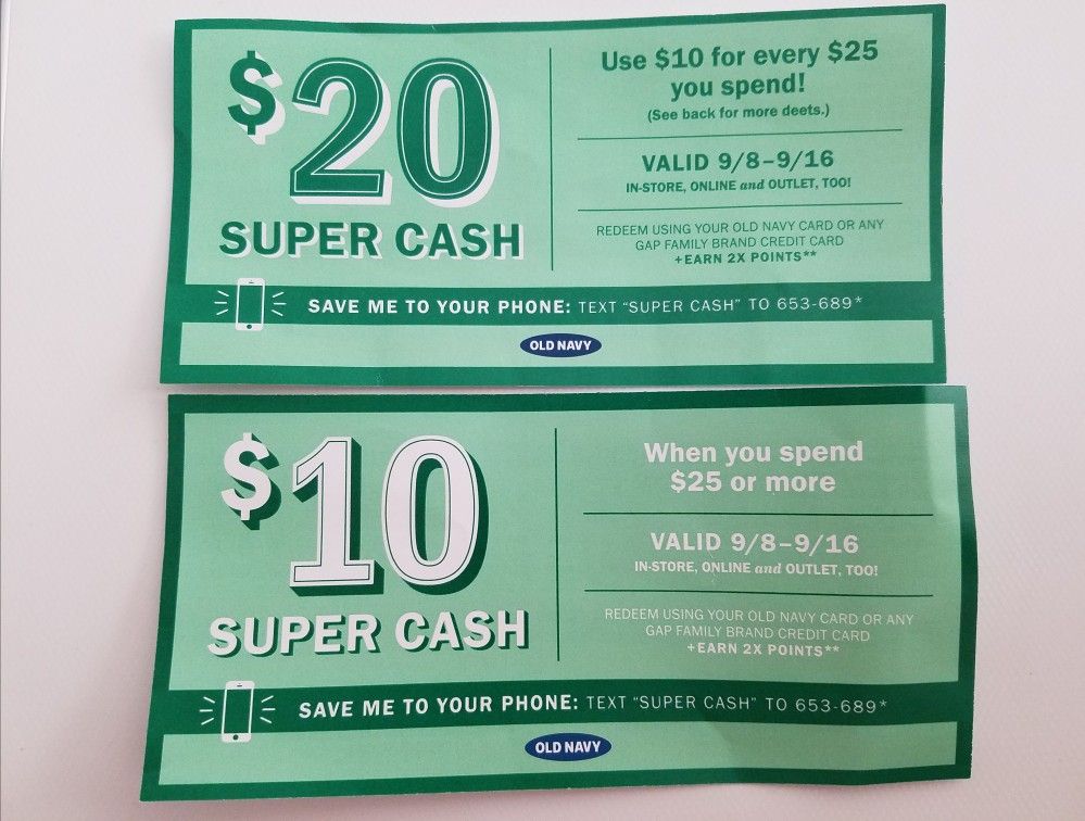 Old Navy Super Cash