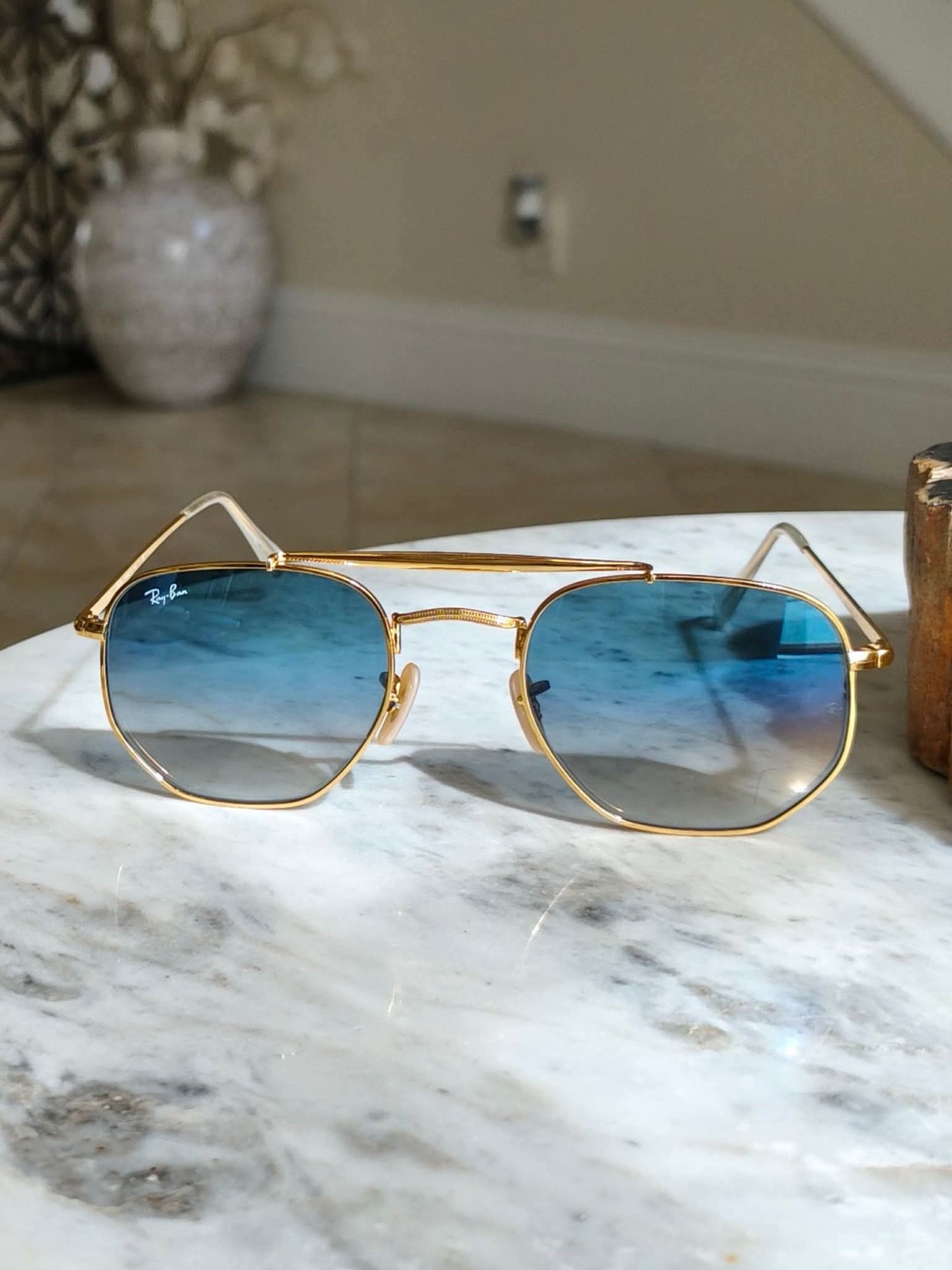 Rayban sunglasses (light blue/gold )