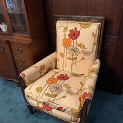 Carved Wood Chair Vintage Antique