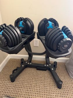 New adjustable dumbbell set w stand