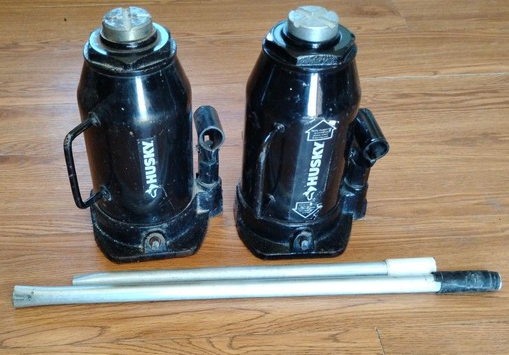 (2) Husky 20-Ton Bottle Jacks