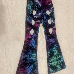 New small stretchy flair leggings pants tye dye rave raver festival hippie boho