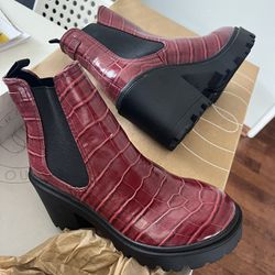 Free UO Red Heeled Boots 7 