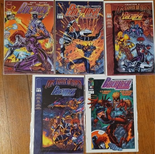 Backlash Comic Book 5 Lot Issue 17 Thru 21 1996 Image
