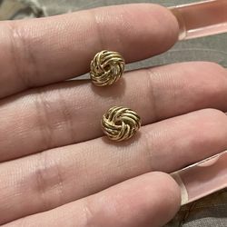 14k Gold Knot Earrings 