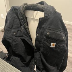 carhartt sherpa lined winter jacket